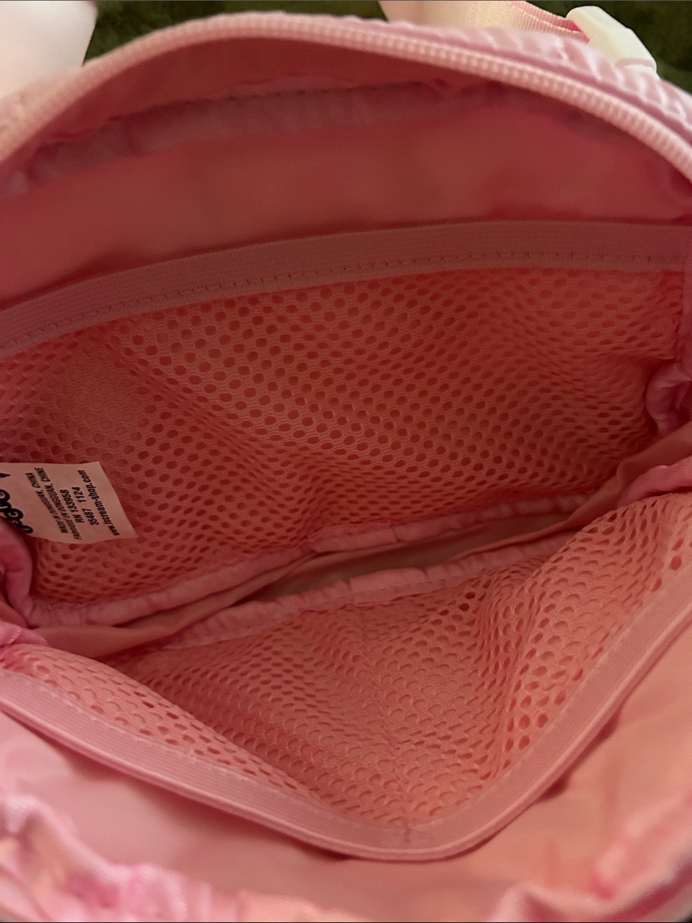 Quilted Light Pink Kids Crossbody Bag with Adjustable Satin Strap - Picture 3 of 4